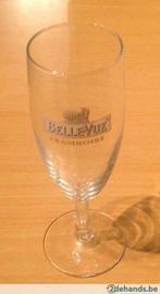 4 framboise glazen Belle-Vue, Collections, Marques de bière, Utilisé, Enlèvement ou Envoi