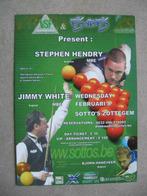 SOTTO'S ZOTTEGEM présente STEPHEN HENDRY-JIMMY WHITE !!!!! !, Sports & Fitness, Billards & Billards américains, Autres types, Enlèvement ou Envoi