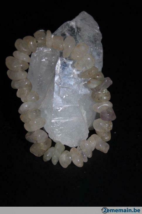 Bracelet  cristal  de quartz Naturel B37, Handtassen en Accessoires, Armbanden, Nieuw, Overige materialen