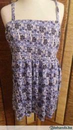 jurk ms mode large met bloemprint, Kleding | Dames, Blauw, MS Mode, Zo goed als nieuw, Verzenden