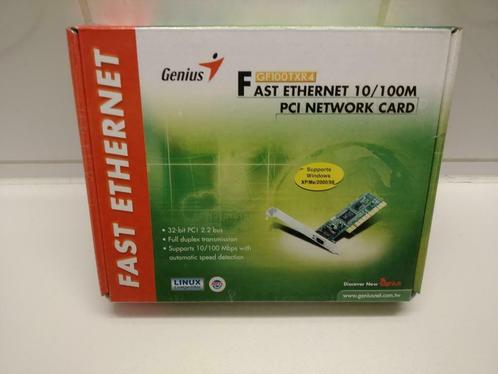 Genius GF100TXR4 NIC PCI RJ45 RTL8139D Fast Ethernet Network, Computers en Software, Netwerk switches, Nieuw, Ophalen of Verzenden