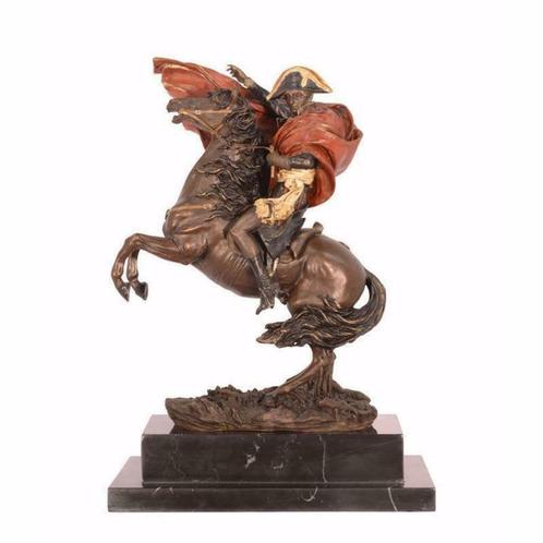 Napoleon-bronzen beeld- Napoleon die de Alpen trotseert, Antiquités & Art, Art | Sculptures & Bois, Enlèvement ou Envoi