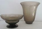 TWEE acid etched art deco vazen Schneider 5, Verzenden