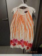 Catimini: Wit met oranje kleedje maat 128, Kinderen en Baby's, Ophalen of Verzenden, Gebruikt, Meisje, Jurk of Rok