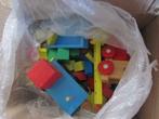 Houten speelblokken met trein, Kinderen en Baby's, Ophalen of Verzenden, Gebruikt