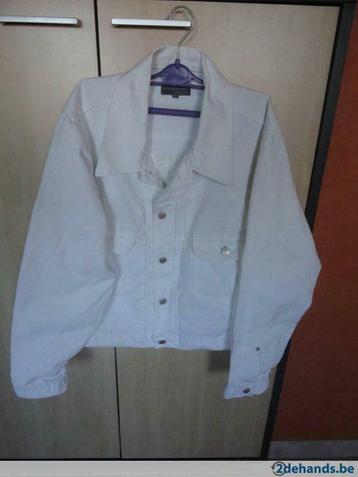 veste en jean pour dames, Enlèvement ou Envoi, Porté, Taille 42/44 (L), Blanc