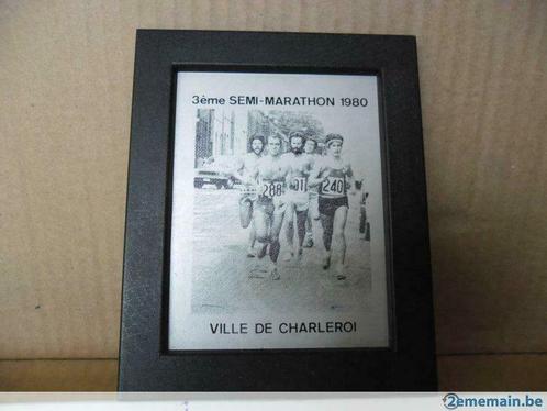cadre 3 éme semi marathon Charleroi 1980, Verzamelen, Overige Verzamelen, Gebruikt, Ophalen of Verzenden