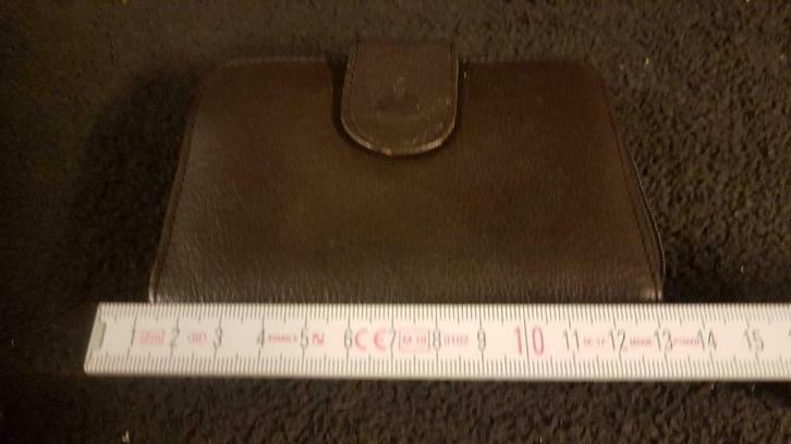 bruin lederen portefeuille met rits voor kleingeld, Handtassen en Accessoires, Portemonnees, Gebruikt, Bruin, Ophalen of Verzenden