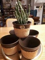 BAY pots de fleurs en céramique marron west germany, Enlèvement ou Envoi