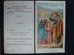 Ancienne carte de prière Sacra familia, Collections, Envoi, Image pieuse