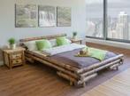 Lit 160x200 cm en bambou brun lit nature lit bambou NEUF, Maison & Meubles, Chambre à coucher | Lits, 160 cm, Deux personnes, Brun