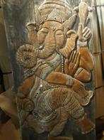 tableau Ganesh articulé 150x80 cm en bois d albesia, Antiquités & Art, Art | Art non-occidental, Enlèvement ou Envoi