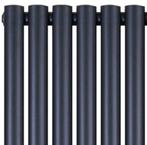 verticale design radiator mat zwart 2050w