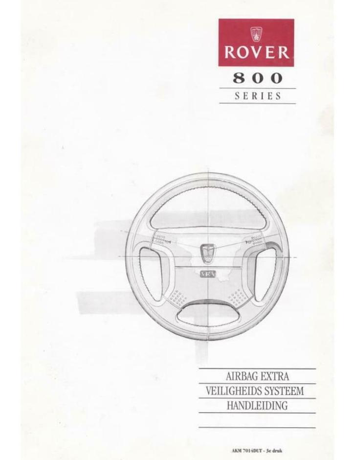 Rover 800 Airbags reparatie handleiding, Boeken, Auto's | Boeken, Zo goed als nieuw, Ophalen of Verzenden