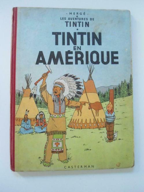 Tintin Tintin et Amérique HC 1953 - 4è plat B8, Livres, BD, Utilisé, Une BD, Enlèvement ou Envoi
