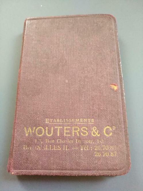 Répertoire d'après guerre Ets Wouters & C BRUXELLES 10 x 7, Antiquités & Art, Antiquités | Livres & Manuscrits