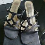 Zwart muiltje met hakje ESPRIT maat 37 hakhoogte 4,5 cm, Zwart, Zo goed als nieuw, Esprit, Sandalen of Muiltjes