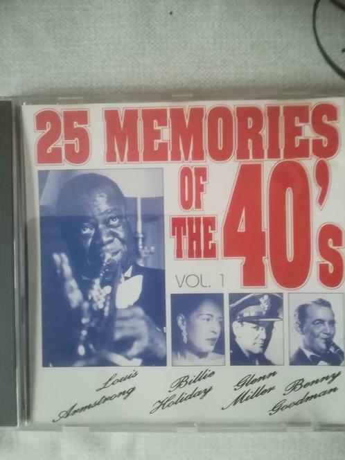 25 Memories of The 40's Vol.1, CD & DVD, CD | Jazz & Blues, Jazz et Blues, 1940 à 1960, Enlèvement ou Envoi