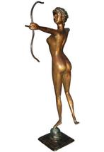 Art Nouveau brons Diane à la Chasse naar Augustus St Gaudens, Verzenden