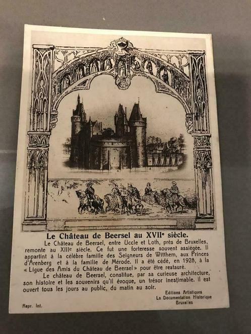 Ancienne carte postale du Château de Beersel, Collections, Cartes postales | Belgique, Non affranchie, Brabant Flamand, 1920 à 1940