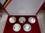 La Série(5 pièces) en ARGENT  Epreuve des Rois des Belges, Enlèvement ou Envoi, Monnaie