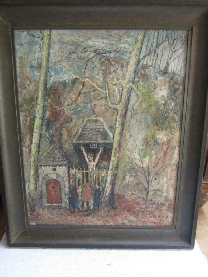 Schilderij René Clarot, Antiek en Kunst, Kunst | Schilderijen | Klassiek, Ophalen