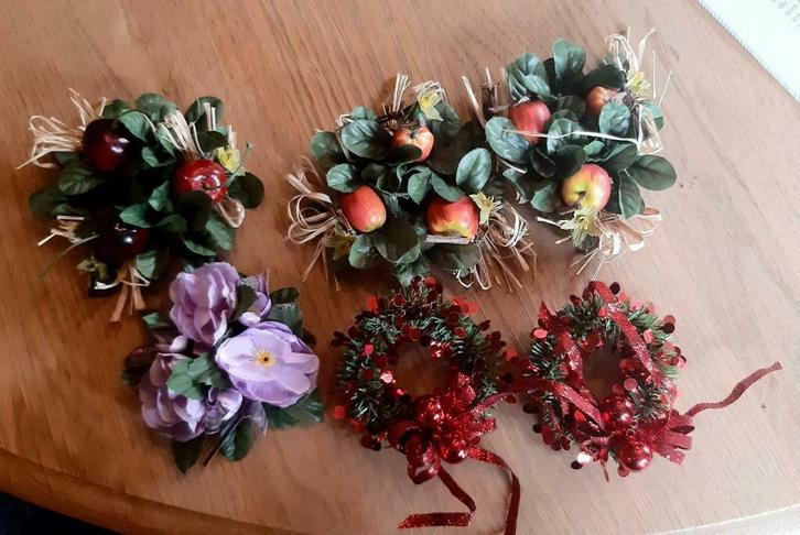 7 decoratie kransen voor kaarsen, Huis en Inrichting, Woonaccessoires | Kransen, Zo goed als nieuw, Ophalen of Verzenden