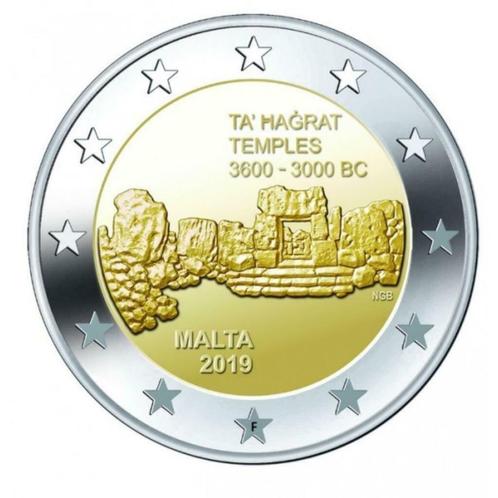 Malta 2019 - 2 euromunt - Ta Hagrat - UNC, Timbres & Monnaies, Monnaies | Europe | Monnaies non-euro, Monnaie en vrac, Autres pays