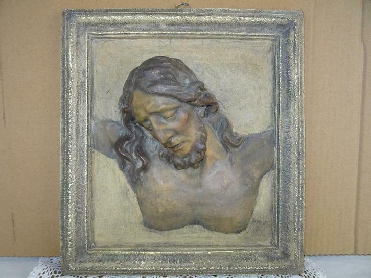 Relief Jésus Christ sur la croix statue Jésus peinture, Collections, Religion, Comme neuf, Christianisme | Catholique, Autres types