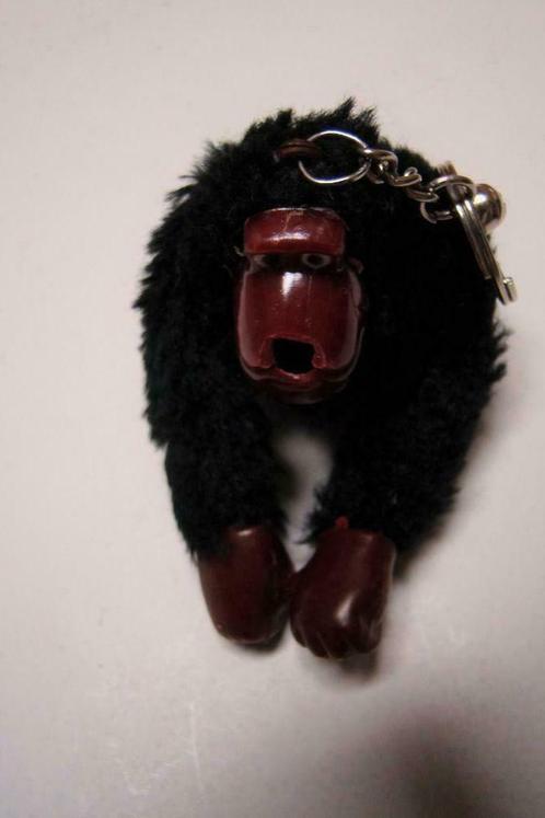 sleutelhanger aap zwart = 17cm x5cm = aapje met grote mond, Collections, Porte-clés, Animal et Nature, Enlèvement ou Envoi