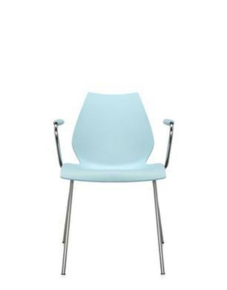 CHAISE KARTELL AVEC ACCOUDOIR, Maison & Meubles, Chaises, Utilisé, Quatre, Autres matériaux, Bleu, Enlèvement