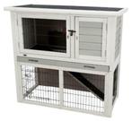 Houten Konijnenhok Natura Grijs-Wit, Dieren en Toebehoren, Ophalen, 90 cm of meer, Hok, 75 tot 110 cm