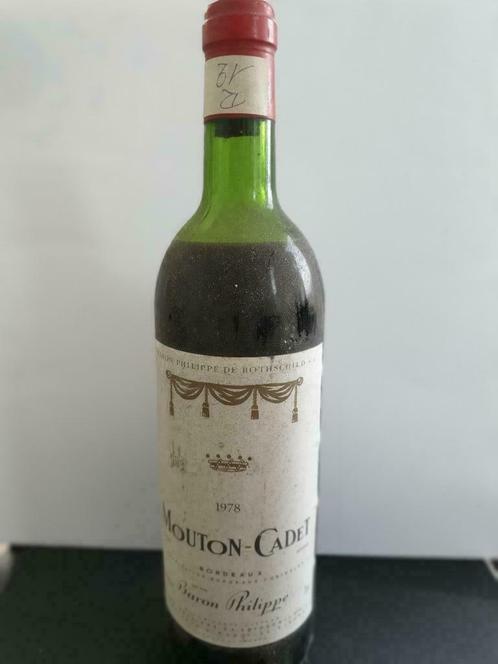 oude topwijn Mouton-Cadet 1978 - Baron Philippe de Rotschild, Collections, Vins, Neuf, Vin rouge, France, Pleine, Enlèvement