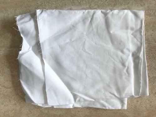 Nieuw witte linnen stof - 140x50cm   (zn80), Hobby & Loisirs créatifs, Tissus & Chiffons, Neuf, Lin, 30 à 120 cm, 30 à 200 cm