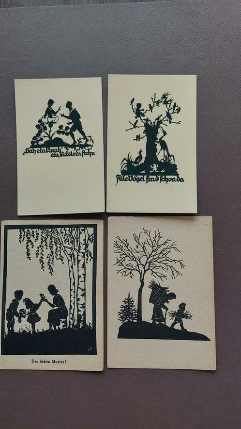 Cartes de silhouettes. 11 pièces, Collections, Cartes postales | Thème, Enlèvement ou Envoi