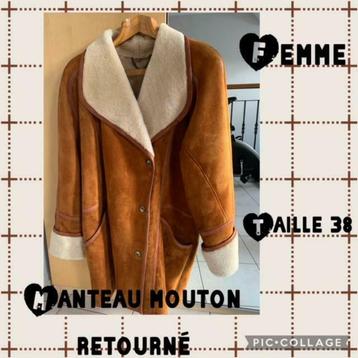 Manteau femme mouton retourné naturel Taille 38