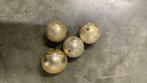 4 gouden kerstballen glas, Diversen, Kerst, Ophalen of Verzenden, Zo goed als nieuw