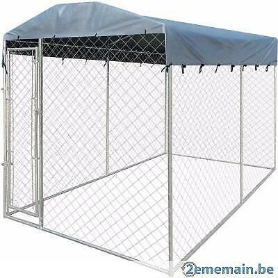 chenil xxl enclos chien 8m² + toit parc chien galvanise neuf, Dieren en Toebehoren, Honden-accessoires, Nieuw, Verzenden