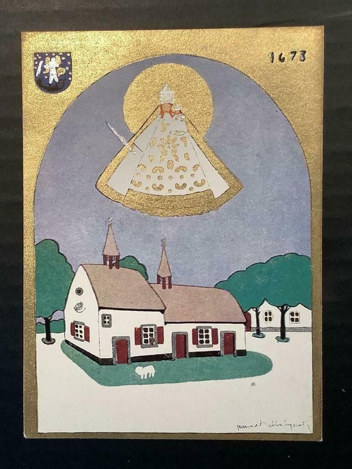 Heiligenprentje O.L.V. Van THORN - Dessin : J. HEBBELYNCK, Collections, Images pieuses & Faire-part, Image pieuse, Envoi