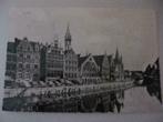 Quai aux herbes à Gand.  Carte postale timbrée des années 19, Affranchie, Flandre Occidentale, 1980 à nos jours, Enlèvement ou Envoi