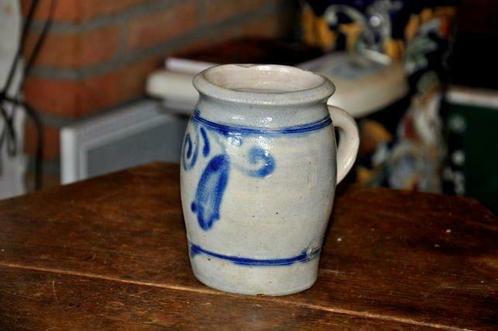 petit pot en grés bleu avec poignée, Antiek en Kunst, Kunst | Beelden en Houtsnijwerken