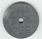 25 cent 1943 België, Overig, Ophalen of Verzenden, Losse munt