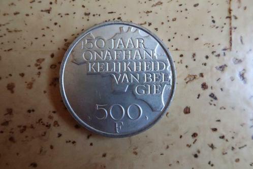 Munten : 150 Jaar onafhankelijkheid – 500 Frank, Postzegels en Munten, Munten | België, Losse munt, Verzilverd, Zilver, Ophalen of Verzenden