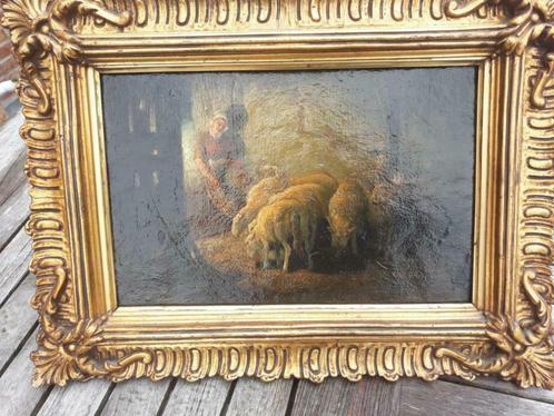 Schilderij Cornelis Van Leemputten 1841/1902 origineel, Antiek en Kunst, Kunst | Schilderijen | Klassiek, Ophalen