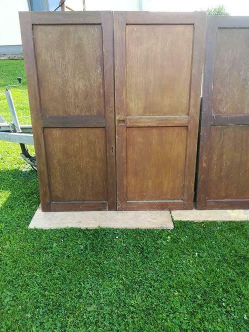 Meranti luiken  6 stuks    afmetingen in de adv., Doe-het-zelf en Bouw, Raamkozijnen en Schuifdeuren, Gebruikt, Hout, 150 tot 225 cm
