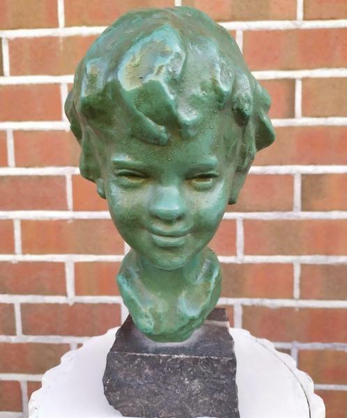 statue Ernest Patris 29 cm couleur bronze, Antiquités & Art, Art | Sculptures & Bois, Enlèvement ou Envoi