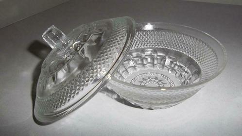Glazen potje met deksel, Antiek en Kunst, Antiek | Glaswerk en Kristal, Ophalen of Verzenden