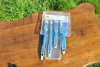 4 pinceaux  bleu peinture synthétique, Enlèvement ou Envoi, Neuf, Pinceau ou Brosse