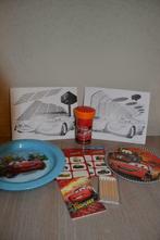 set cars: beker, bord, stickers, boekje, kleurpotloden, Ophalen, Gebruikt, Jongen of Meisje