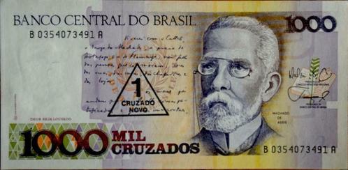 1 Cruzado Nuovo Brasil, Postzegels en Munten, Bankbiljetten | Amerika, Los biljet, Zuid-Amerika, Ophalen of Verzenden